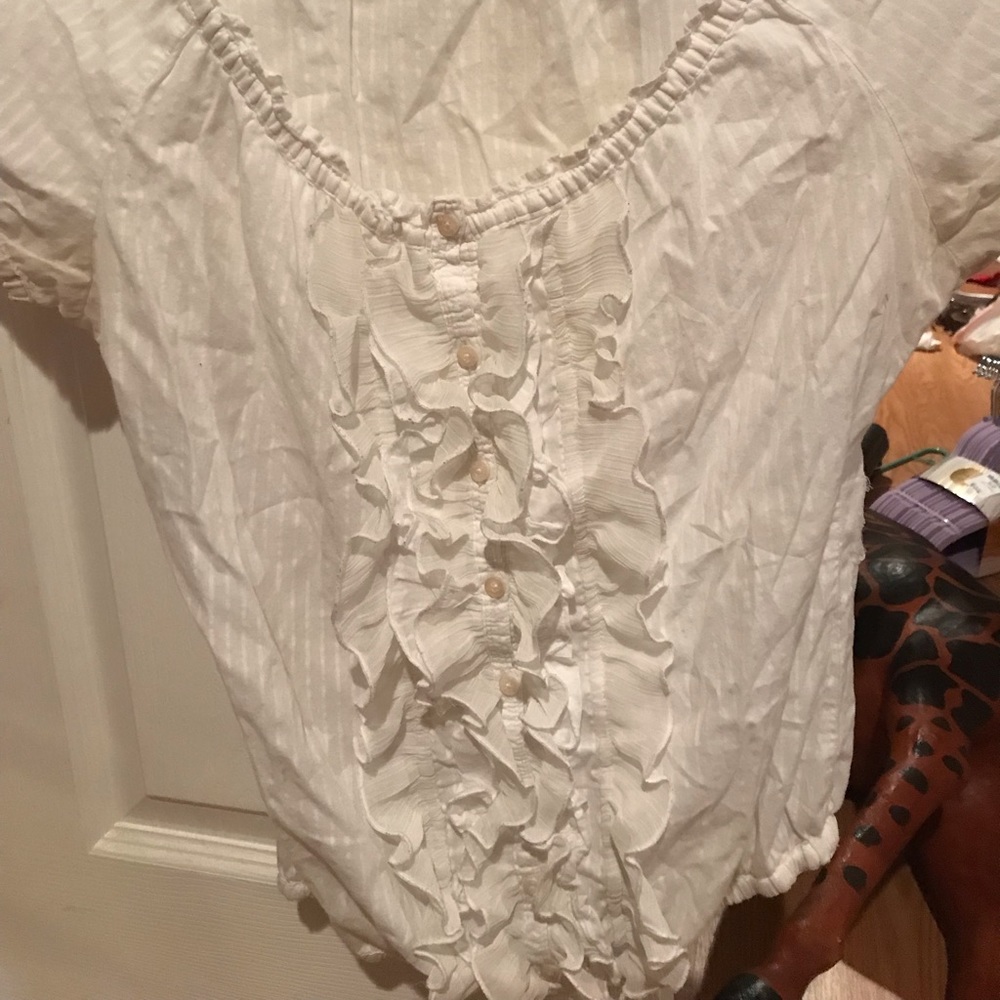 3/ $18. Short Sleeve Ruffled Top